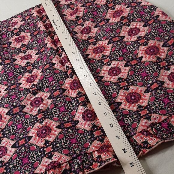 WRAPPER Pink Purple and Black Ruffle Bottom Skirt - Picture 6 of 9